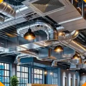 Commercial HVAC ductwork installation