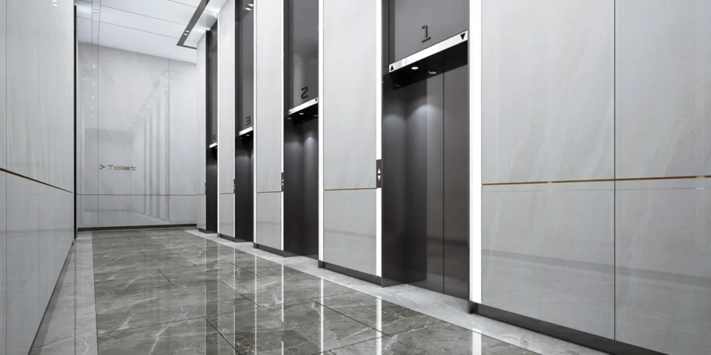 Passenger elevator lobby